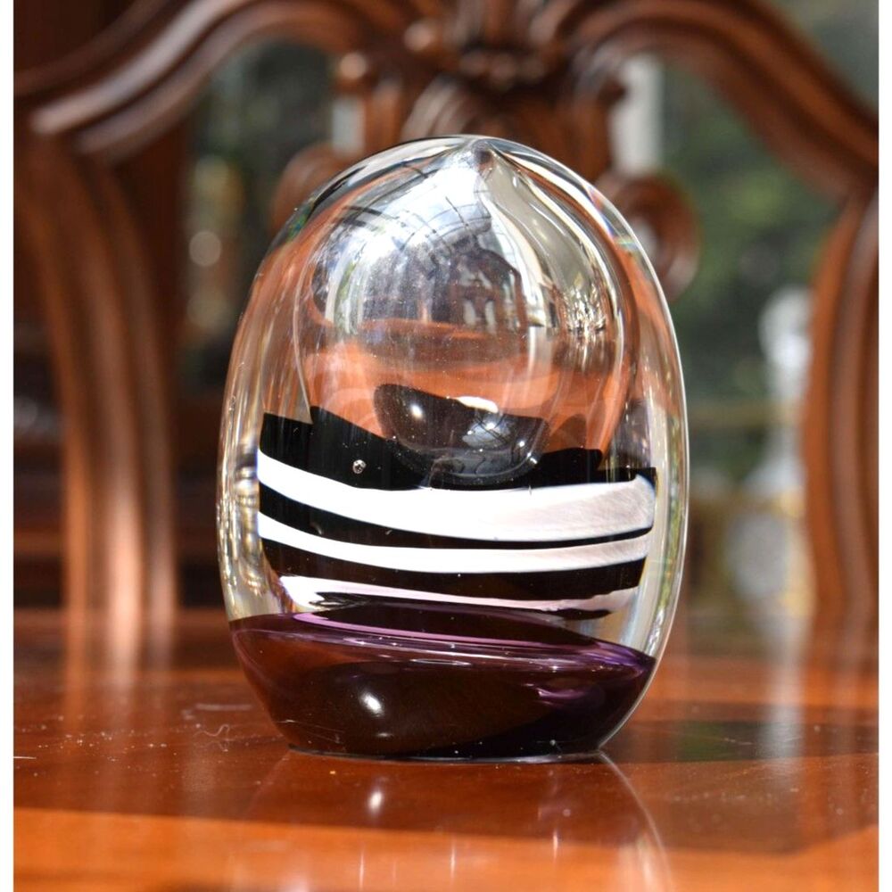 Kosta Boda Atelier Göran Wärff Art Glass Paperweight Signed Numbered Sweden - 4"